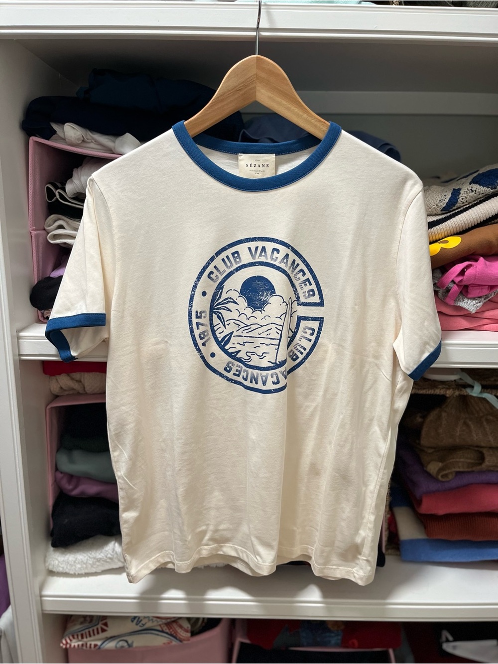 Sezane NWT Club Vacances T-shirt - Picture 4 of 6